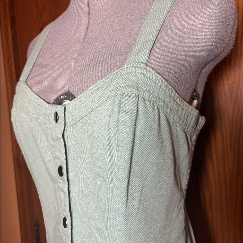 Japra Button-Down Mini Jean Dress - Junior medium. - Picture 2 of 8